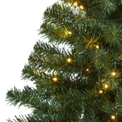 5ft. Pre-Lit Northern Tip Pine Artificial Christmas Tree, Clear LED Lights -Michaels Shop D251343S 3