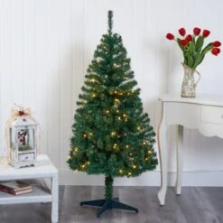 5ft. Pre-Lit Northern Tip Pine Artificial Christmas Tree, Clear LED Lights -Michaels Shop D251343S 5
