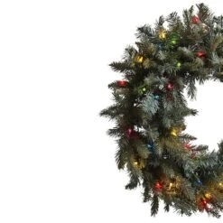 30” Pre-Lit Pine Wreath With Colored Lights -Michaels Shop D251347S 12
