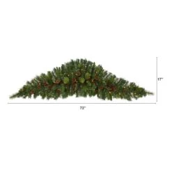 6ft. Pre-Lit Berry & Pinecone Artificial Christmas Swag -Michaels Shop D251355S 2
