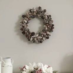 17" Snowy Pinecone Wreath -Michaels Shop D251357S 15