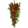 26" Berry & Boxwood Teardrop Swag -Michaels Shop D251363S 11