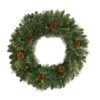 24" LED White Mountain Pine Artificial Christmas Wreath