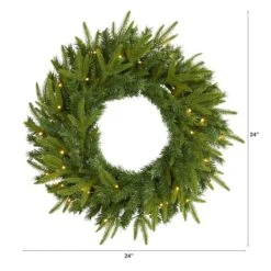 24" LED Long Pine Artificial Christmas Wreath -Michaels Shop D251390S 2