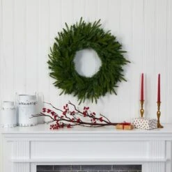 24" LED Long Pine Artificial Christmas Wreath -Michaels Shop D251390S 5