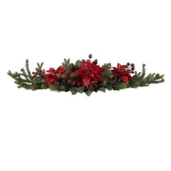 3ft. Red Poinsettia & Berry Centerpiece
