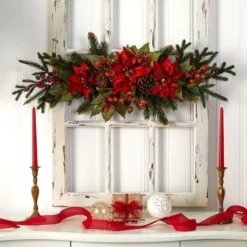 3ft. Red Poinsettia & Berry Centerpiece -Michaels Shop D252167S 14