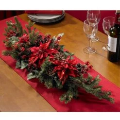 3ft. Red Poinsettia & Berry Centerpiece -Michaels Shop D252167S 16