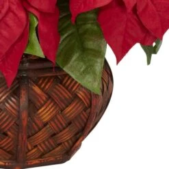 22" Potted Poinsettia With Decorative Planter -Michaels Shop D252170S 13