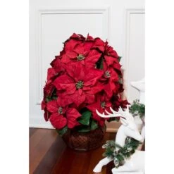 22" Potted Poinsettia With Decorative Planter -Michaels Shop D252170S 14