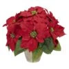 13" Potted Poinsettia With Ceramic Vase -Michaels Shop D252178S 11