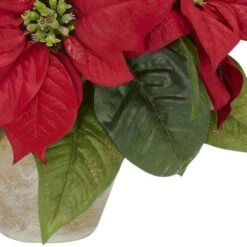13" Potted Poinsettia With Ceramic Vase -Michaels Shop D252178S 13