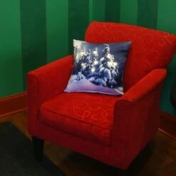 Winter Scene Pillow With LED Lights -Michaels Shop D252364S 2