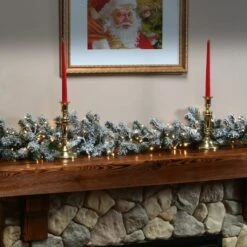 9ft. Pre-Lit LED Snowy Sheffield Spruce Garland -Michaels Shop D252402S 2