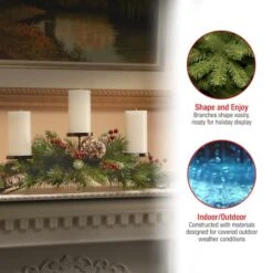 2.5ft. Frosted Berry Candle Holder Centerpiece -Michaels Shop D252567S 15