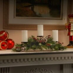 2.5ft. Frosted Berry Candle Holder Centerpiece -Michaels Shop D252567S 2