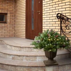 33" Pre-Lit Frosted Berry Urn Filler 10 33" Pre-Lit Frosted Berry Urn Filler -Michaels Shop D252570S 2