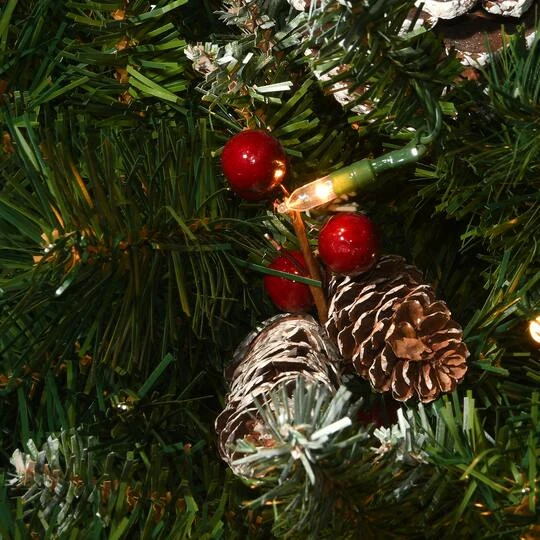 33" Pre-Lit Frosted Berry Urn Filler 6 33" Pre-Lit Frosted Berry Urn Filler - Image 4