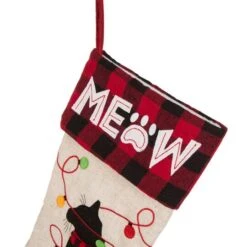Glitzhome® 21" LED Cat Christmas Stockings, 2ct. -Michaels Shop D252863S 6