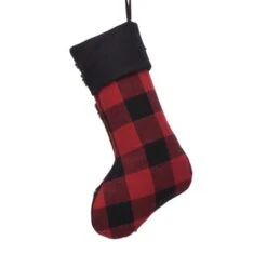 Glitzhome® 22" Red & Black Plaid Bear Stockings, 2ct. -Michaels Shop D252879S 3