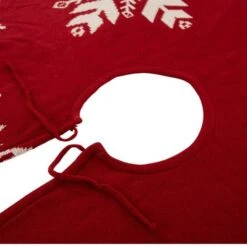 Glitzhome® Red Snowflake Tree Skirt & Stockings Set -Michaels Shop D252885S 6