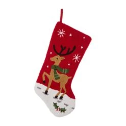 Glitzhome® 20" Red Reindeer Stockings, 2ct. -Michaels Shop D252891S 3