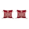 Glitzhome® Knitted Snowflake Red Pillow Covers, 2ct. -Michaels Shop D252901S 1
