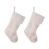 Glitzhome® 21" White Plush With Snowflake Christmas Stocking, 2ct. 2 Glitzhome® 21" White Plush With Snowflake Christmas Stocking, 2ct. -Michaels Shop D252905S 1