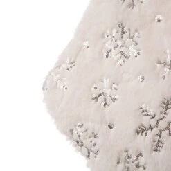 Glitzhome® 21" White Plush With Snowflake Christmas Stocking, 2ct. -Michaels Shop D252905S 7
