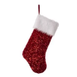 Glitzhome® 21" Red Sequin Christmas Stocking, 2ct. -Michaels Shop D252910S 3
