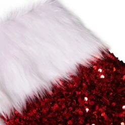 Glitzhome® 21" Red Sequin Christmas Stocking, 2ct. -Michaels Shop D252910S 4
