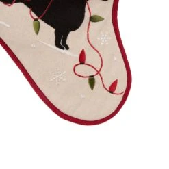 Glitzhome® 21" Dachshund Fabric Christmas Stocking -Michaels Shop D252946S 5