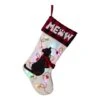 Glitzhome® Pre-Lit 21" Cat Embroidered Linen Christmas Stocking With LED Lighting -Michaels Shop D252951S 1