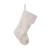 Glitzhome® 21" White Plush With Snowflake Christmas Stocking -Michaels Shop D252957S 1