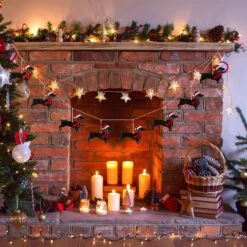 Glitzhome® 6ft. Metal Christmas Dog Garland -Michaels Shop D253602S 3