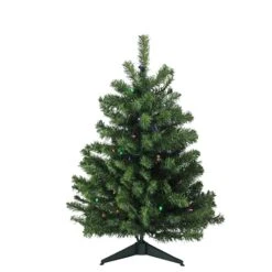 Northlight 3ft. Pre-Lit Canadian Pine Artificial Christmas Tree, Multicolor LED Lights -Michaels Shop D253651S 1 1