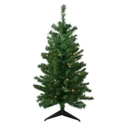 Northlight 3ft. Pre-Lit Medium Mixed Classic Pine Artificial Christmas Tree, Clear Lights