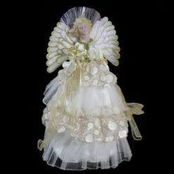 Northlight 16" White & Gold Lighted Angel Christmas Tree Topper -Michaels Shop D253703S 12