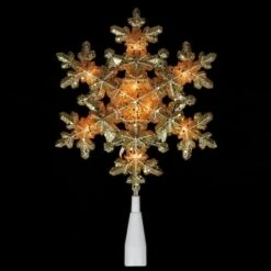 Northlight 9" Gold Lighted Snowflake Christmas Tree Topper -Michaels Shop D253705S 12