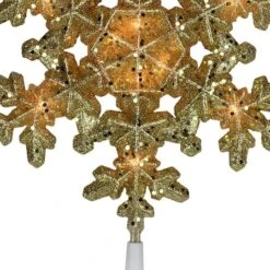 Northlight 9" Gold Lighted Snowflake Christmas Tree Topper -Michaels Shop D253705S 13