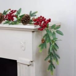 Northlight 5ft. Pre-Decorated Berries & Pinecones Pine Springs Garland -Michaels Shop D253712S 2