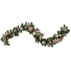 Northlight 6ft. Green & Gold Pre-Decorated Ornaments With Stars Garland -Michaels Shop D253720S 11