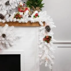Northlight 9ft. Clear Lighted Snow White Garland -Michaels Shop D253722S 13