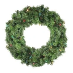 Northlight 24" Pre-Lit Canadian Pine Artificial Christmas Wreath -Michaels Shop D253738S 11