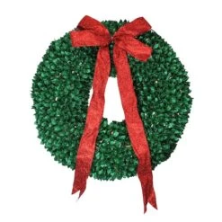 Northlight 28" Pre-Lit Glittered Leaves Artificial Christmas Wreath -Michaels Shop D253760S 11