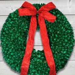Northlight 28" Pre-Lit Glittered Leaves Artificial Christmas Wreath -Michaels Shop D253760S 14