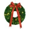 Northlight 28" Pre-Lit Glittered Leaves Artificial Christmas Wreath -Michaels Shop D253760S 2