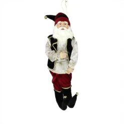 Northlight 22" Black & Red Poseable Whimsical Elf Christmas Figurine