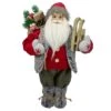 Northlight 18" Standing Santa Christmas Figure Carrying Presents & Sled