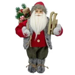 Northlight 18" Standing Santa Christmas Figure Carrying Presents & Sled -Michaels Shop D253955S 11